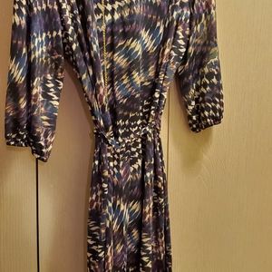 Casual dress 18/20 purple cream black